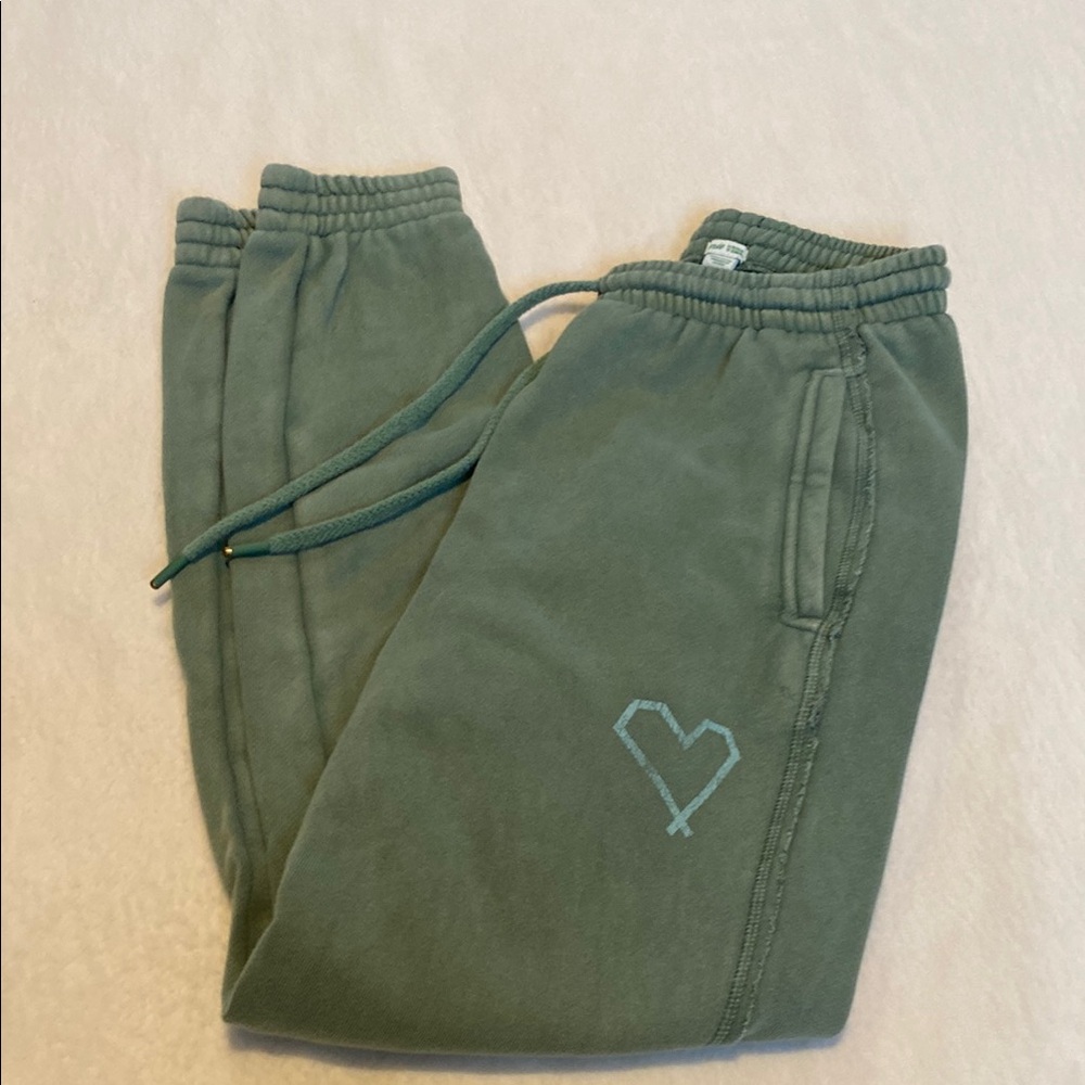 Aerie Green Sweatpants Relaxed Fit Joggers
